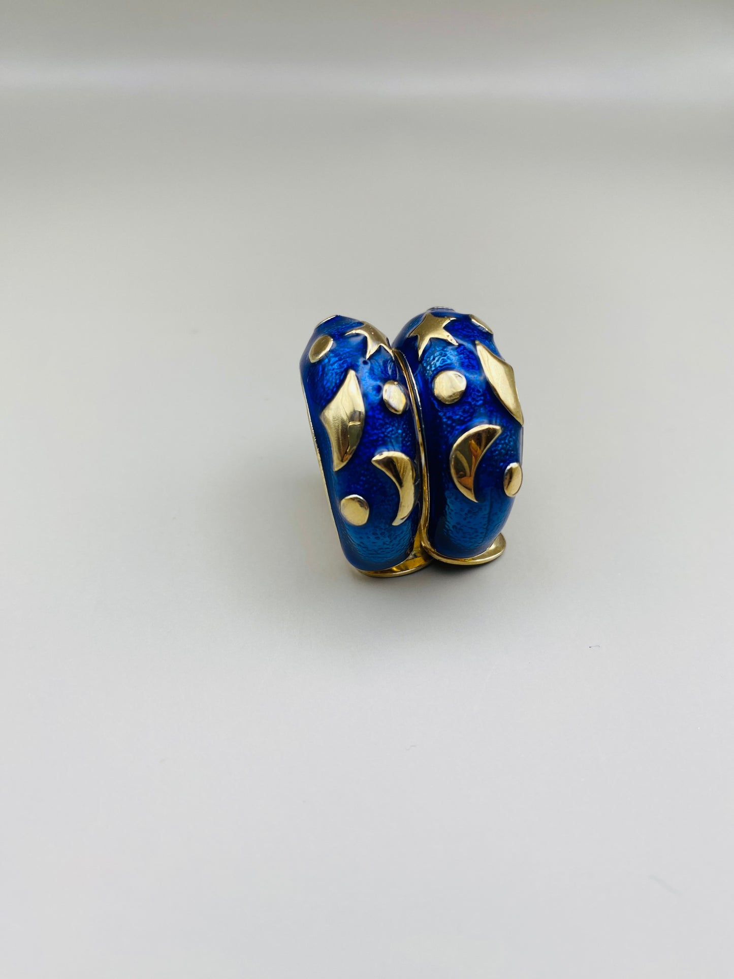 Clips Vintage dorés émaillés 90s