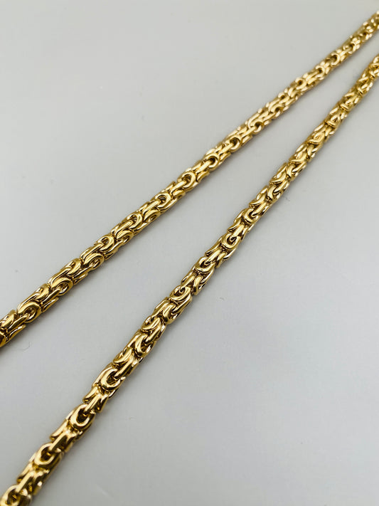 Collier Pierre Lang vintage – maille torsadée dorée (long)