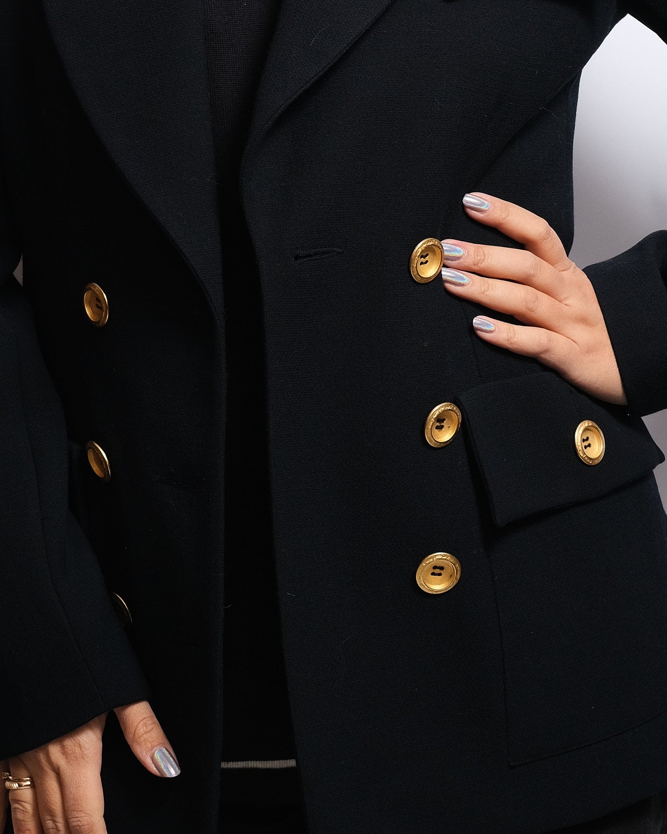 Blazer marine double boutonnage – Collection Allumette A.C Paris (années 80–90)