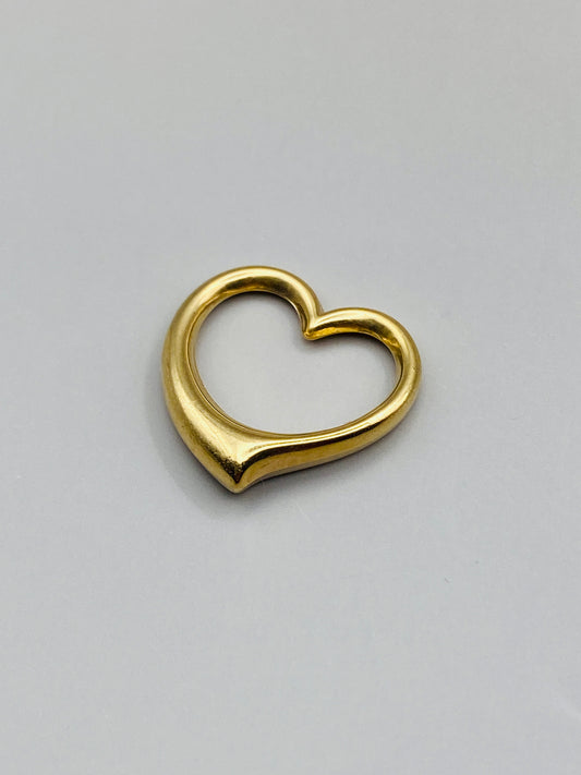 Pendentif vintage cœur ajouré en or 18 carats