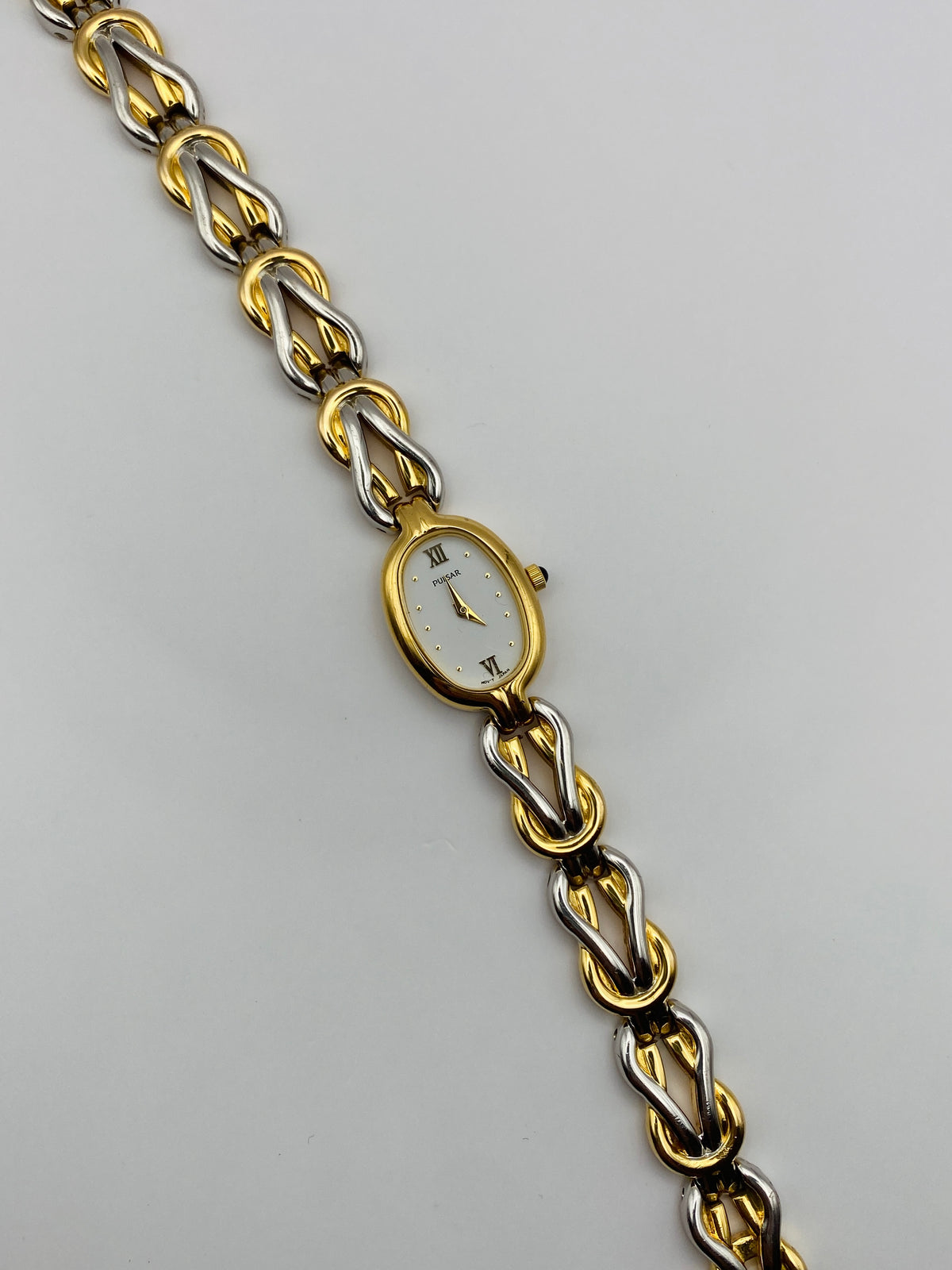 Montre-bijou vintage Pulsar – plaqué or – années 1990