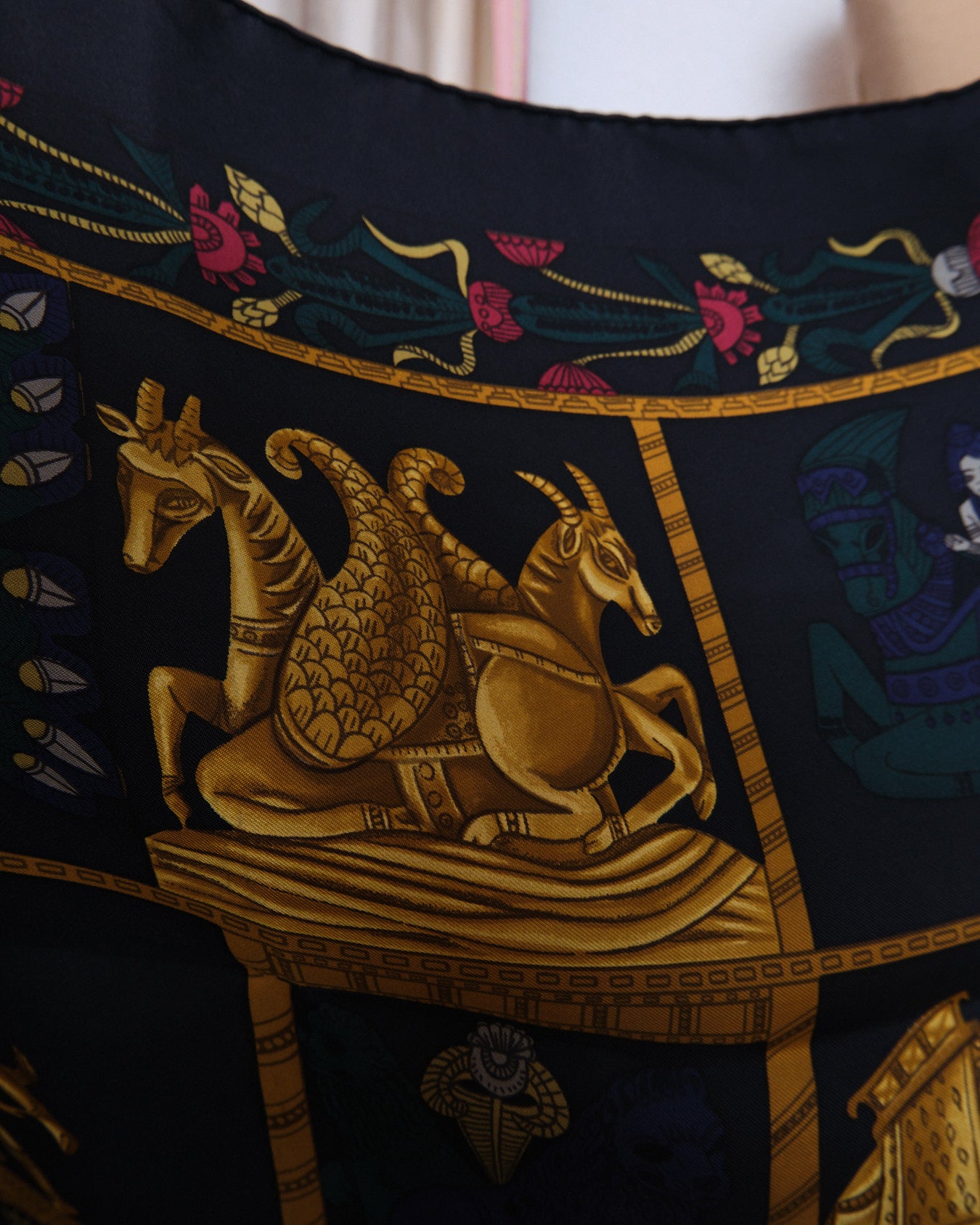 Vintage Hermès “Torana” silk scarf – édition Annie Faivre