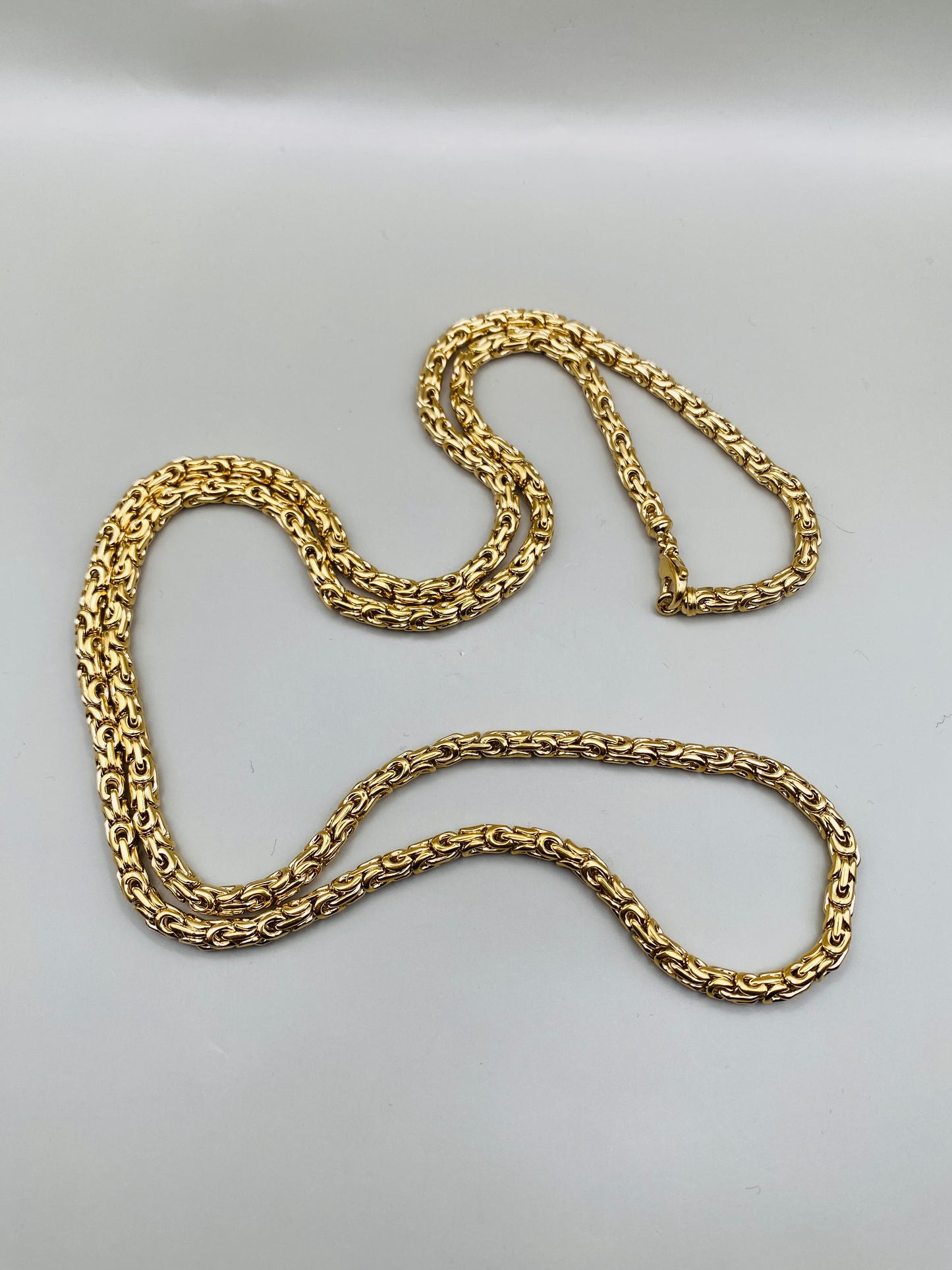 Collier Pierre Lang vintage – maille torsadée dorée (long)