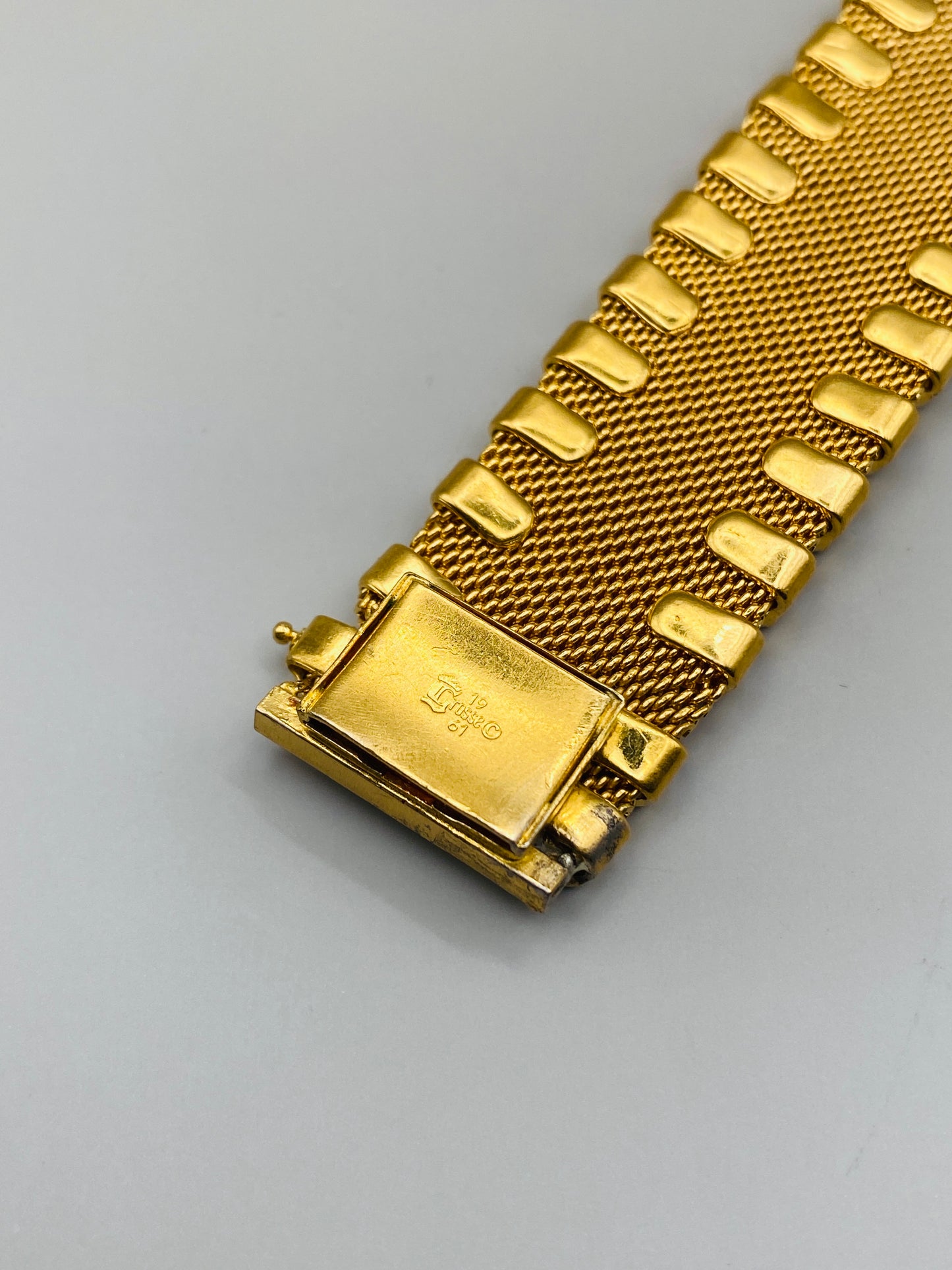 Bracelet vintage Grosse (*Dior) – Large manchette tressée