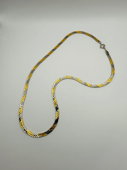Collier maille vintage réversible