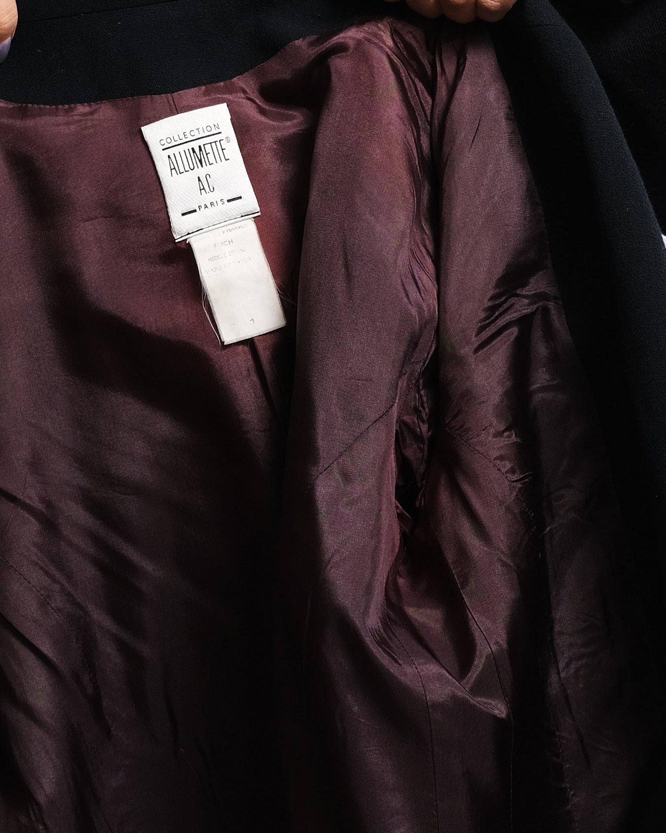 Blazer marine double boutonnage – Collection Allumette A.C Paris (années 80–90)