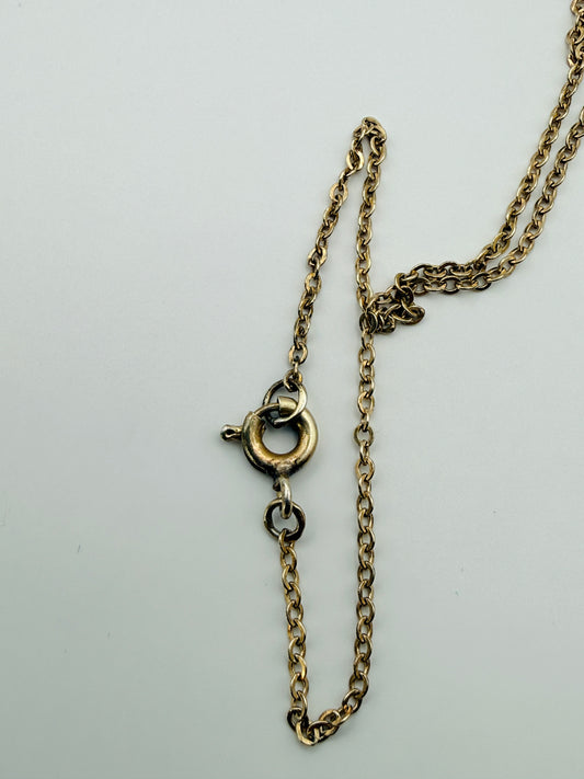 Collier vintage aux grenats rouge profond vermeil