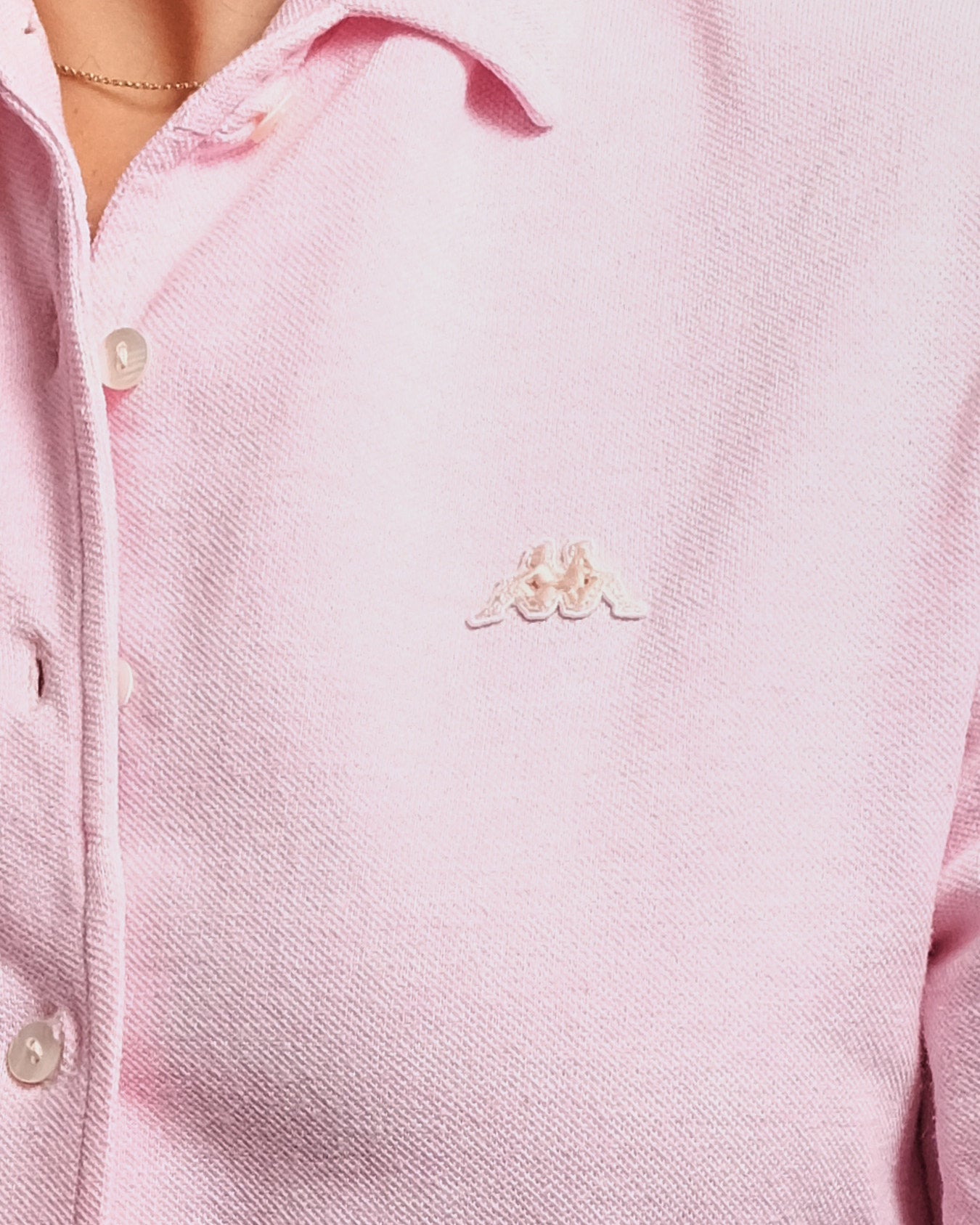 Chemisier vintage Robe di Kappa – Rose pastel (années 80–90)