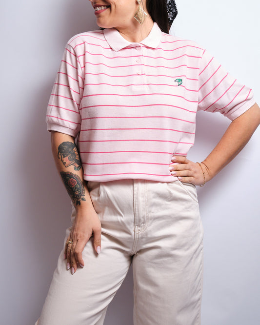 Polo vintage rayé – maille piquée, esprit sport chic