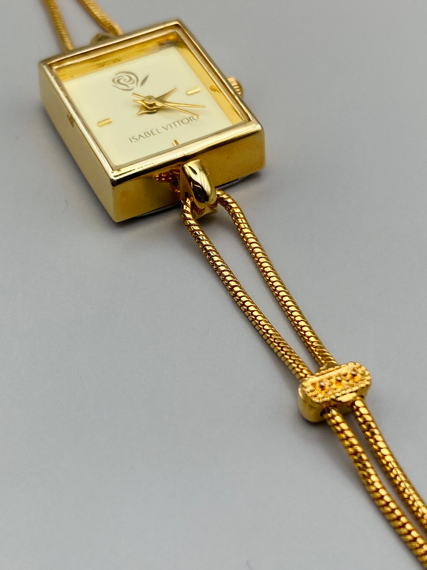 Montre Isabel Vittori – Design minimaliste doré, années 1990 Vintage