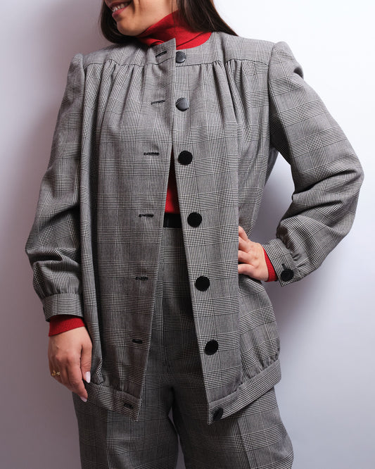 Tailleur vintage fait main 80s – élégance intemporelle & coupe structurée