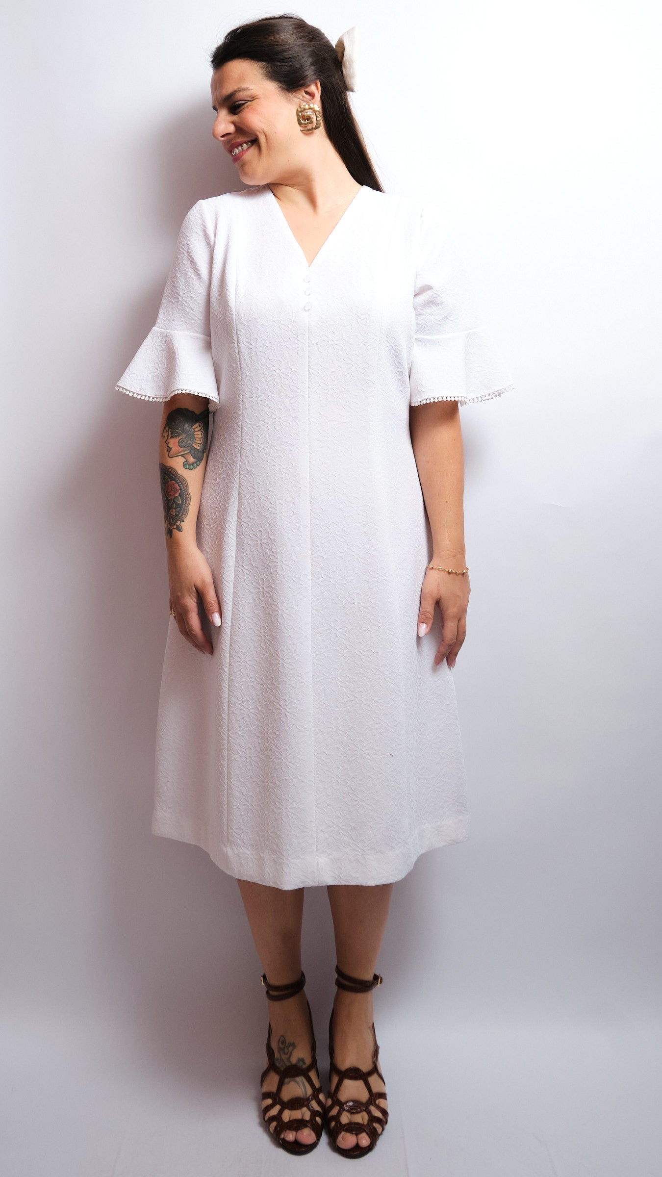 Robe vintage années 60 – fait main, élégance intemporelle