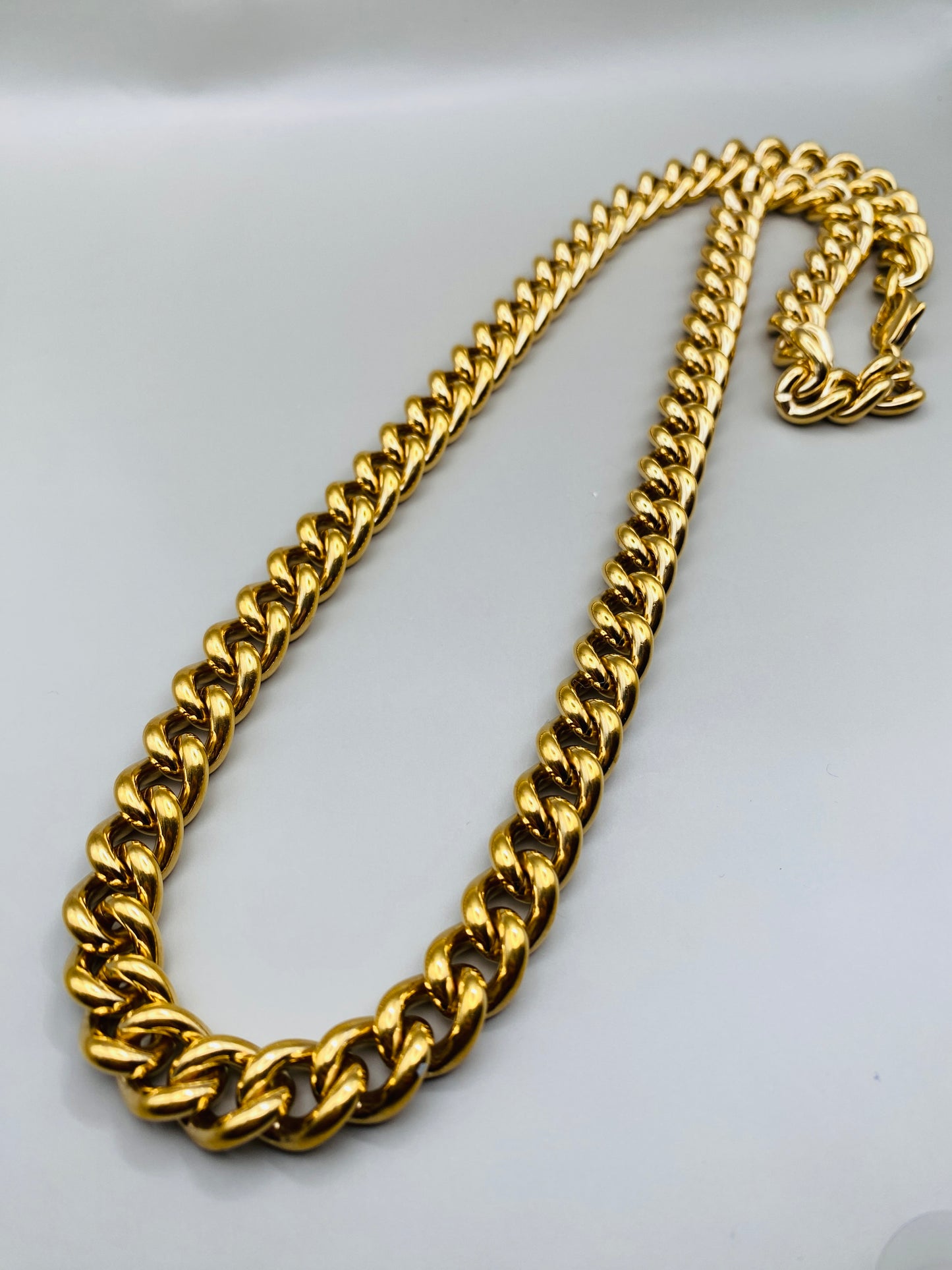 Collier Pierre Lang vintage – maille gourmette dorée
