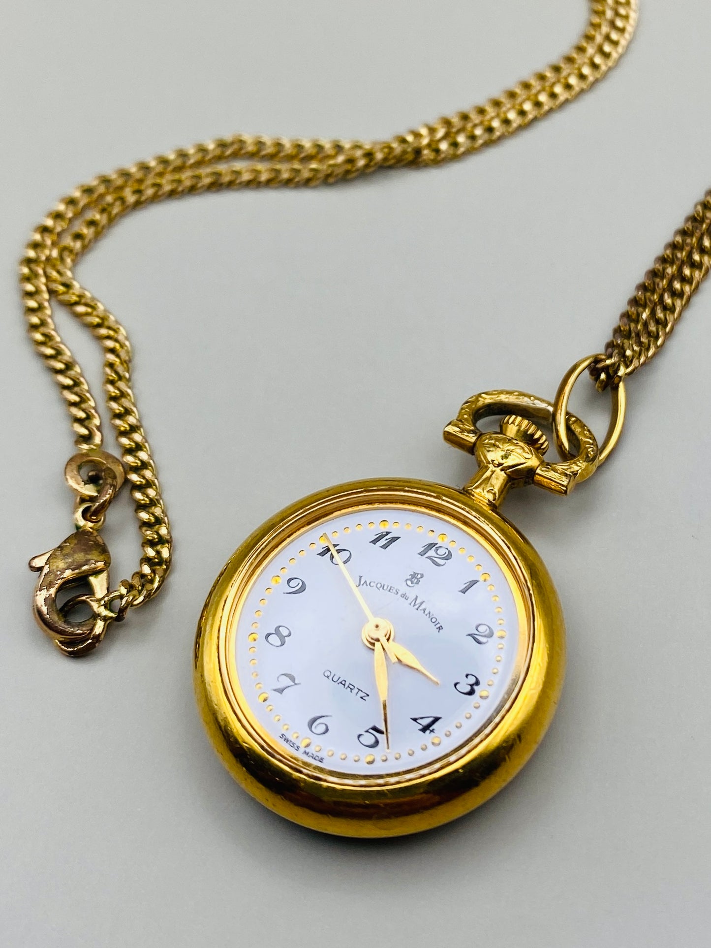 Montre à gousset Jacques du Manoir Quartz Vintage Swiss made