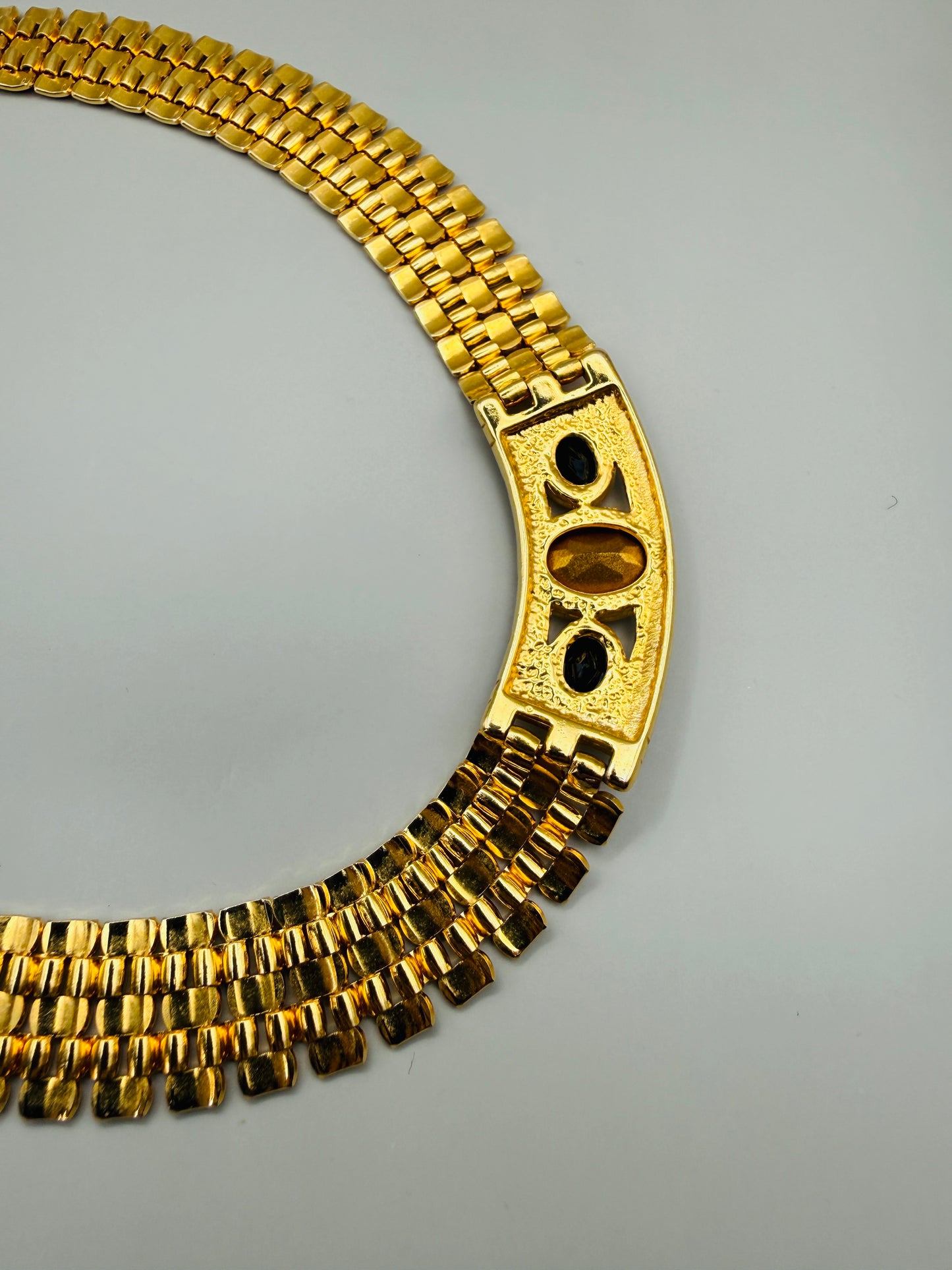 Vintage gold-plated multi-row necklace – jewelry look