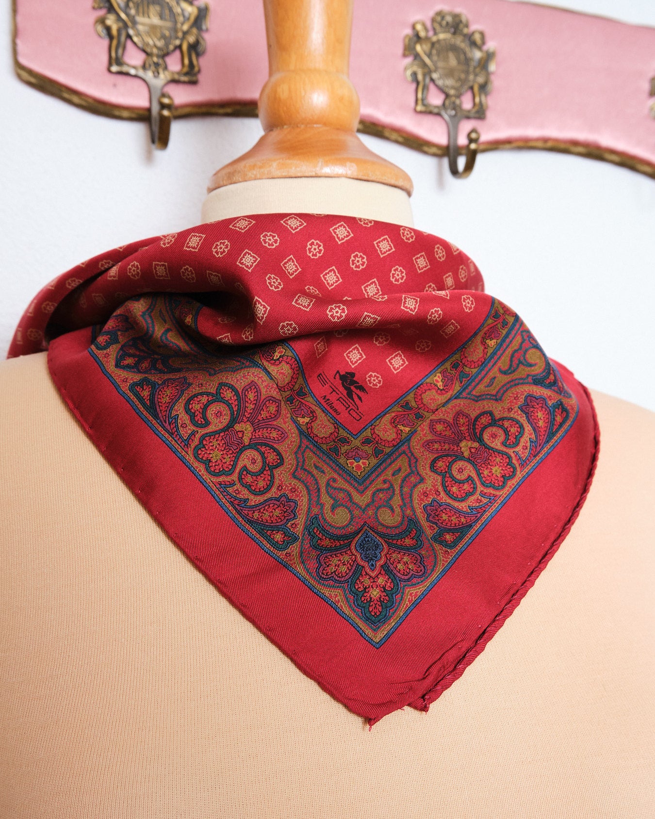 Mini foulard vintage Etro en soie