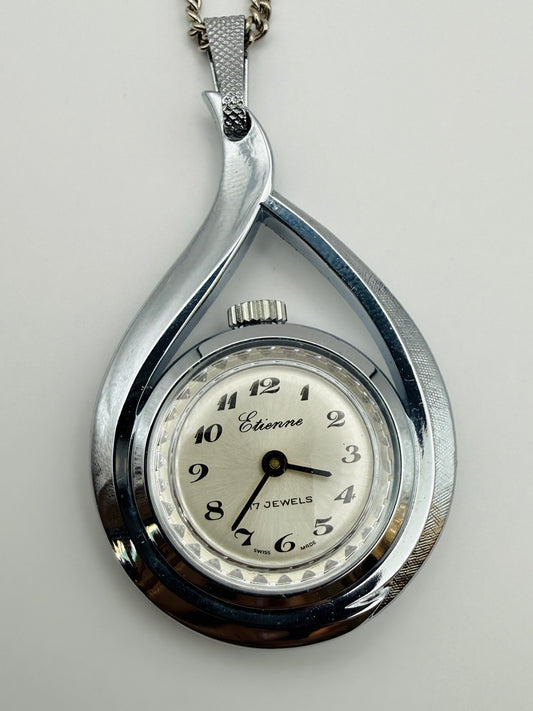 Pendentif-montre vintage Etienne – 17 rubis – Swiss Made