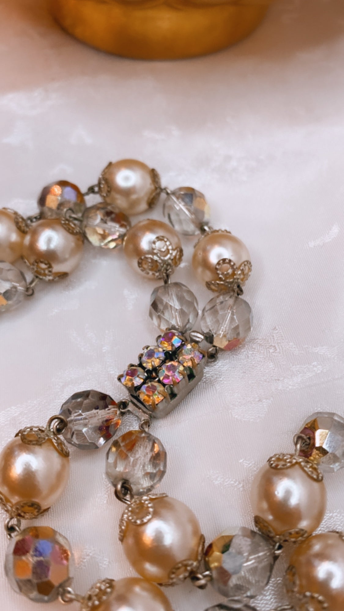 Collier Vintage 80s en perles de verre