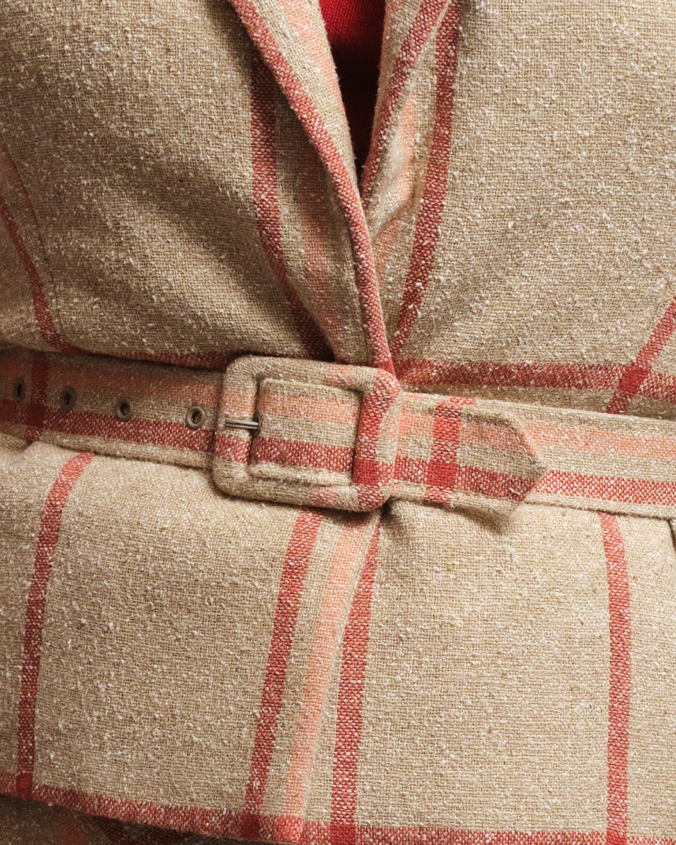 Tailleur jupe vintage en soie sauvage – fait main, années 70