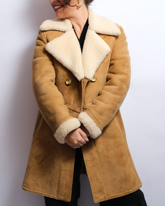 Manteau Shearling en Mouton Retourné – Début Années 2000