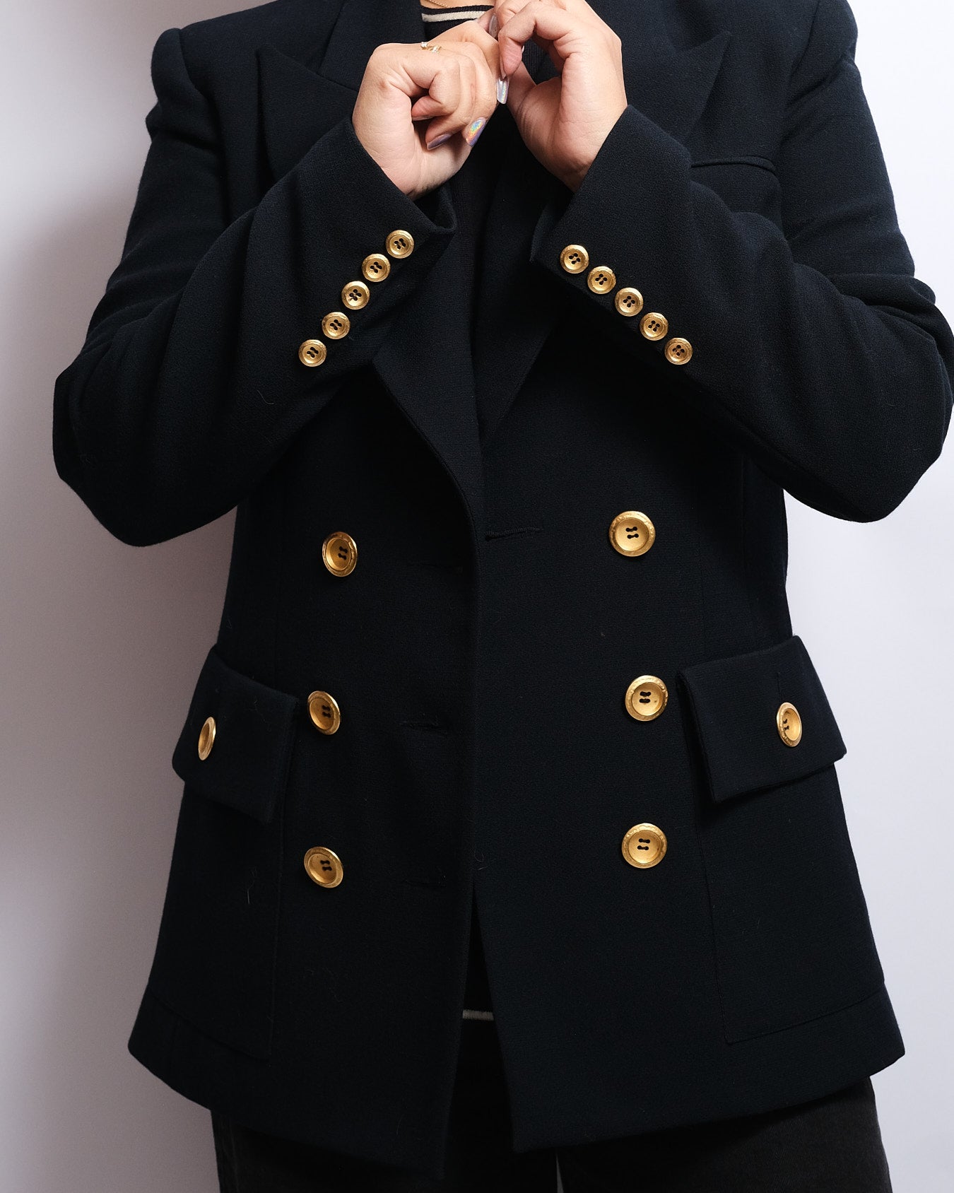 Blazer marine double boutonnage – Collection Allumette A.C Paris (années 80–90)