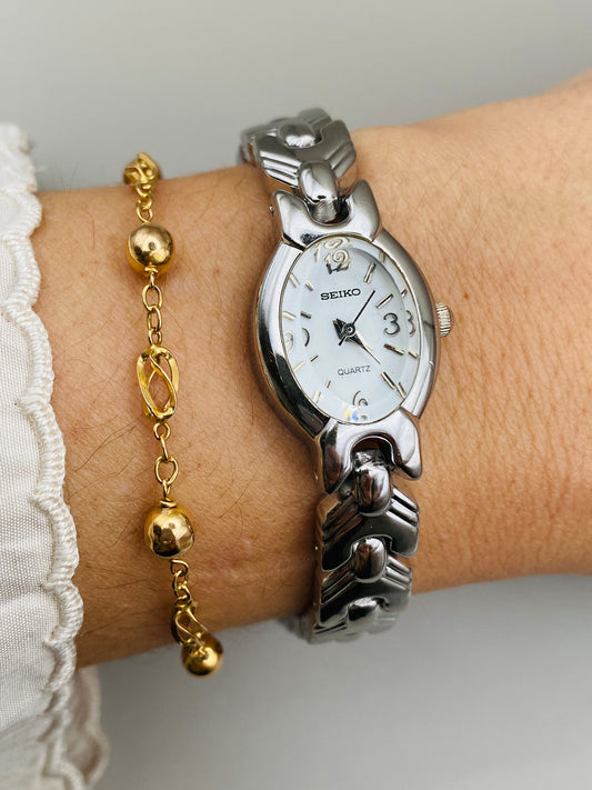 Montre quartz Seiko Vintage 90s – Bracelet Bijou