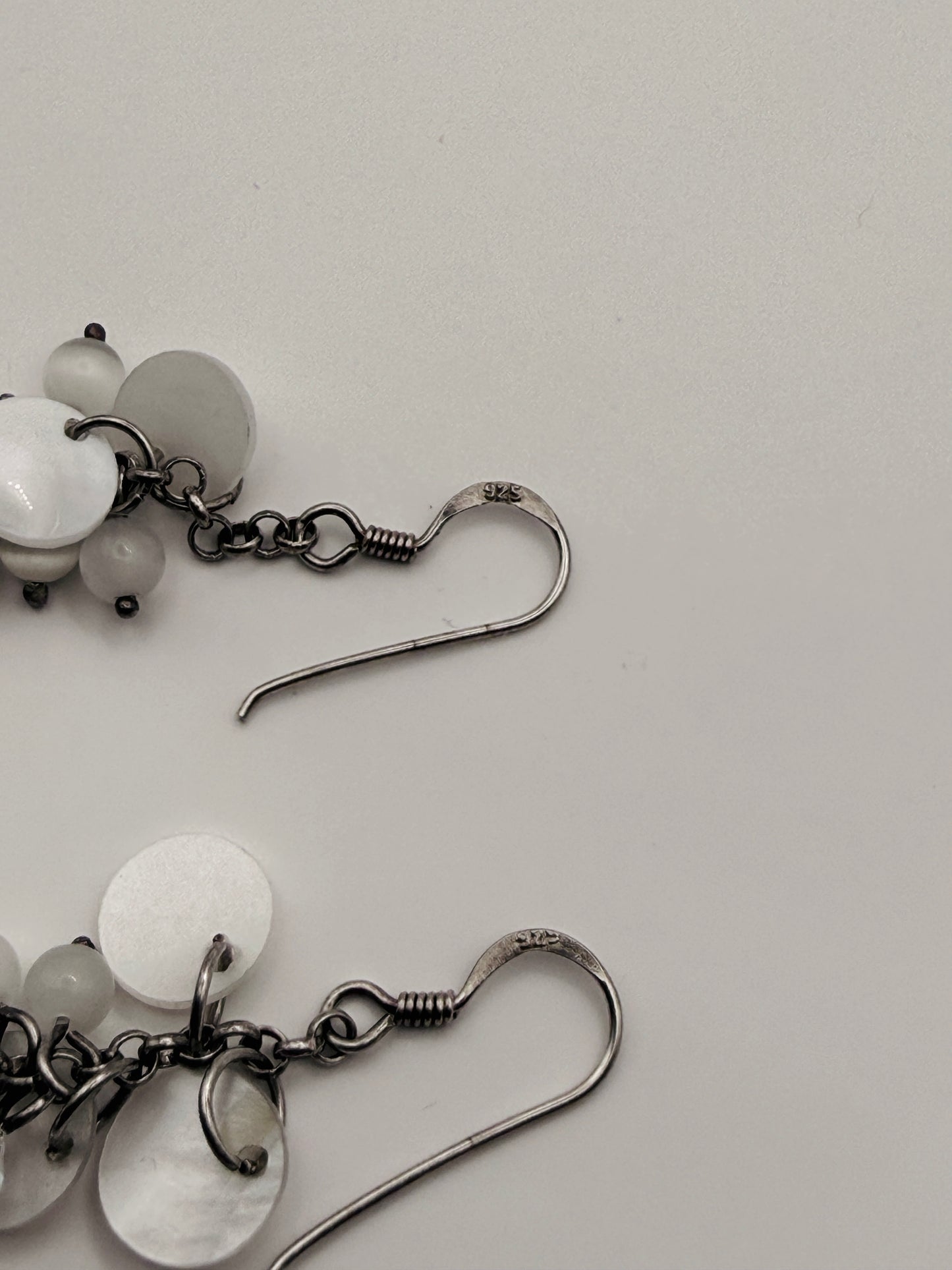 Boucles d’oreilles pendantes vintage argent 925 cristaux