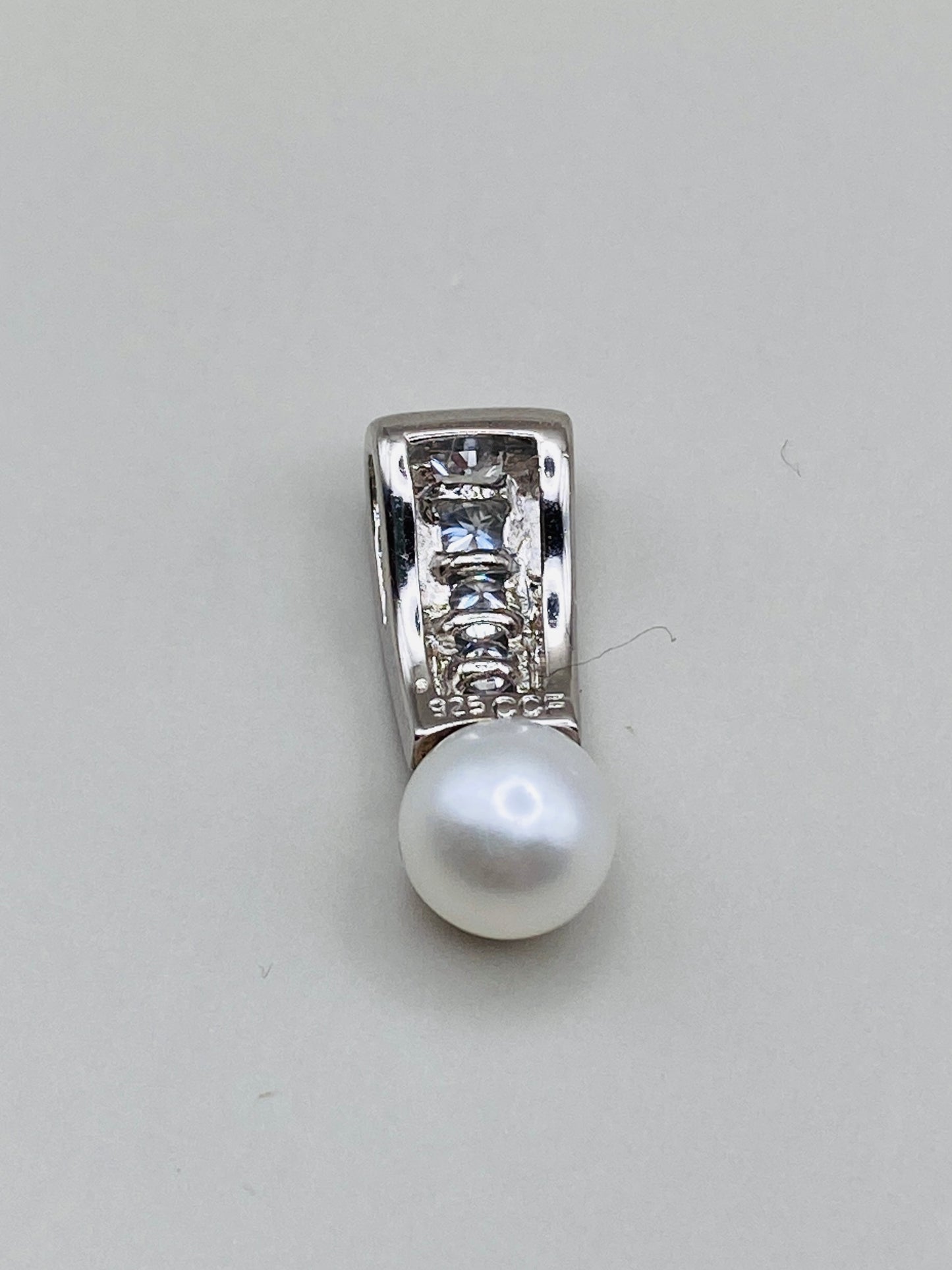 Pendentif vintage en argent 925 & perle de culture