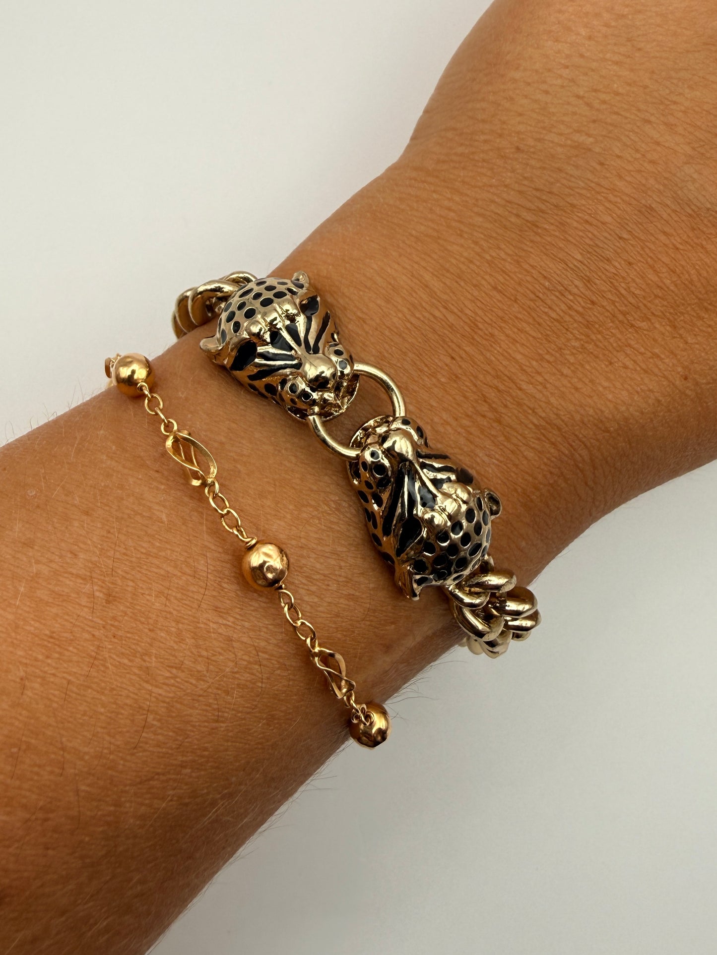Bracelet vintage léopards 80s