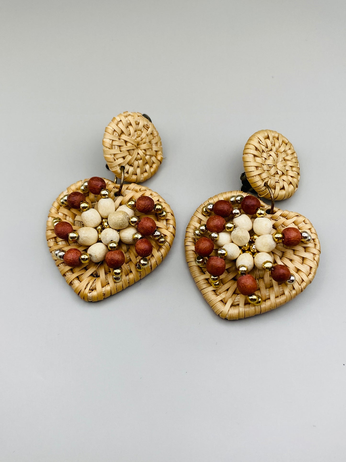 Clips Vintage tressés effet raphia