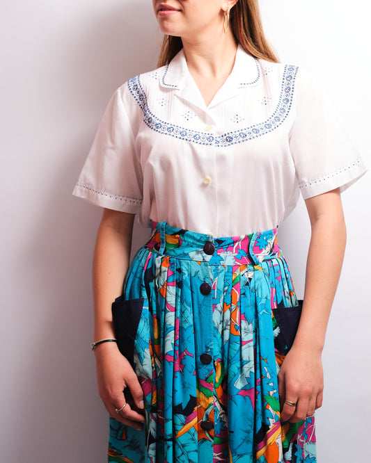 Chemisier vintage en coton