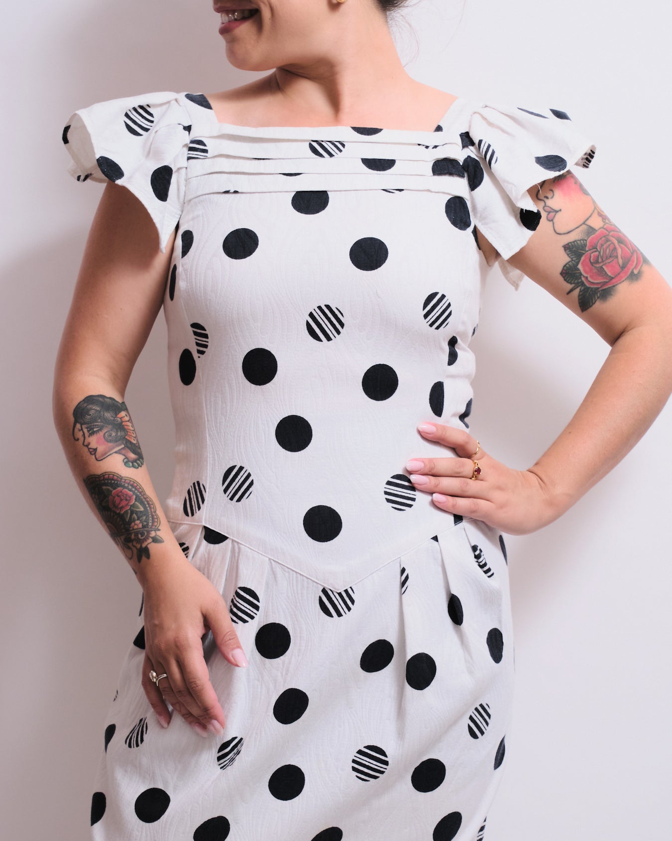 Robe vintage à online pois